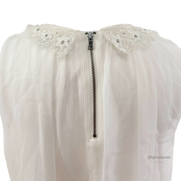 Alice & Olivia Stacey Bendet Lace & Silk Top NWT - Picture 2 of 12